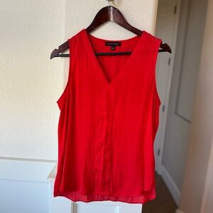 Banana Republic Women's Orange/Red Sleeveless Blouse Size Small